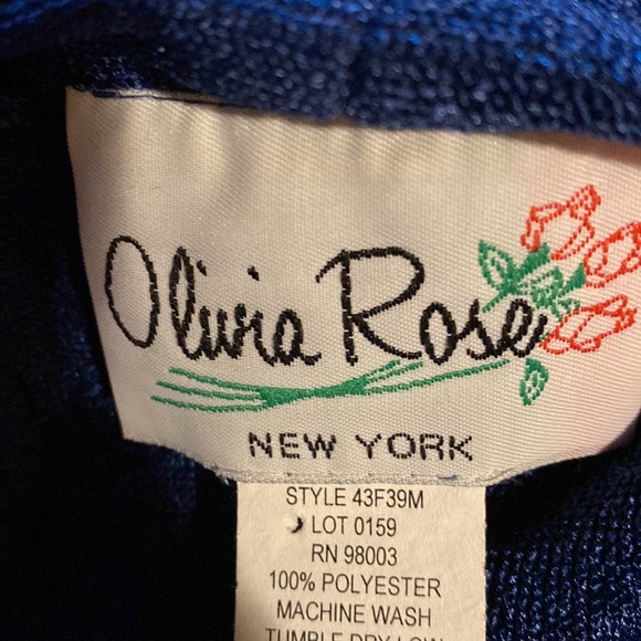 Vintage Oliva Rose 80s90s long Sleeve 1piece Shirt with detachable chain size 16 - Picture 7 of 12